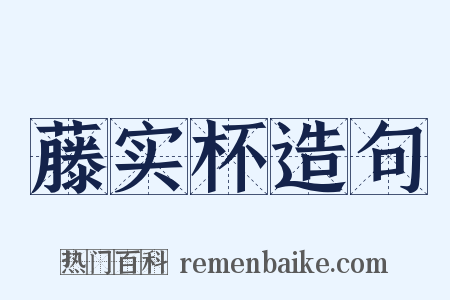 藤实杯造句是什么意思的图片